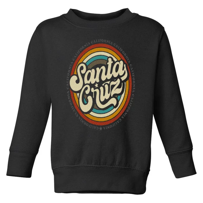 Santa Cruz city in California CA vintage retro souvenir Toddler Sweatshirt