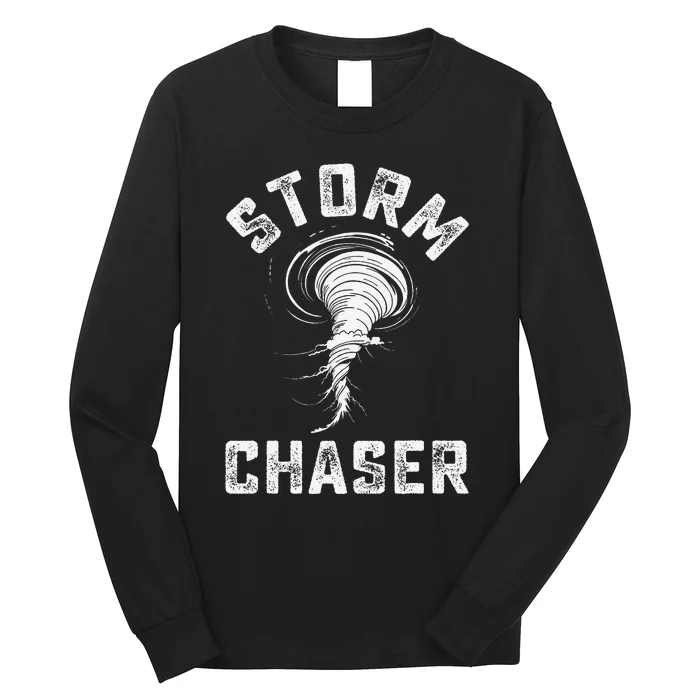 Storm Chaser Costume Tornado Twister Chasers Gift Long Sleeve Shirt