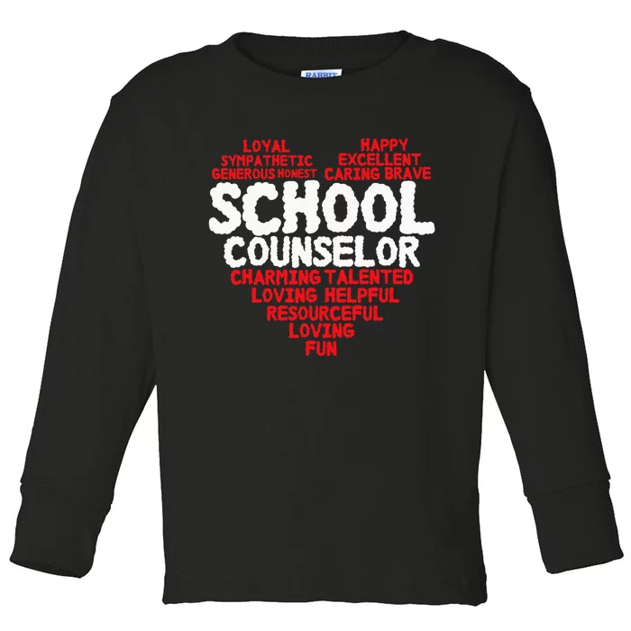 School Counselor Counsling Guidance Counselor Toddler Long Sleeve Shirt