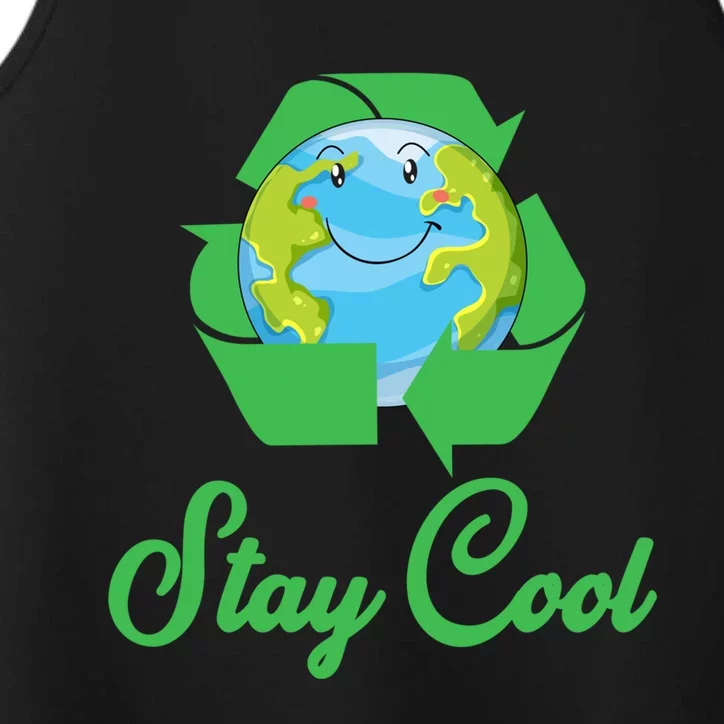 Stay Cool Club Recycle Symbol Green Earth Meaningful Gift Performance Tank