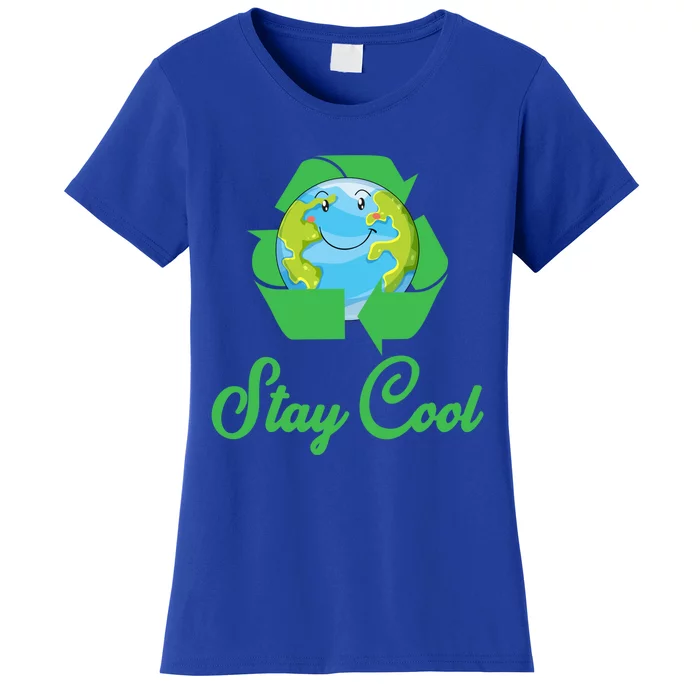 Stay Cool Club Recycle Symbol Green Earth Meaningful Gift Women's T-Shirt