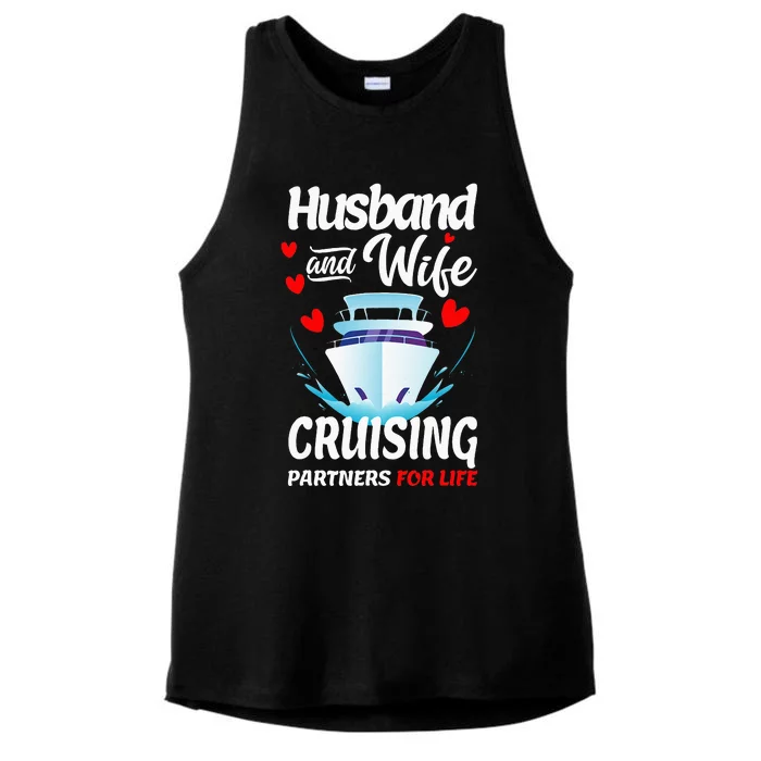 Summer Cruising Cruise Vacation Husband Wife Couple Ladies Tri-Blend Wicking Tank