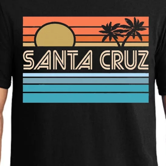 Santa Cruz California Sunset 70s 80s Surfer Summer Sun Pajama Set