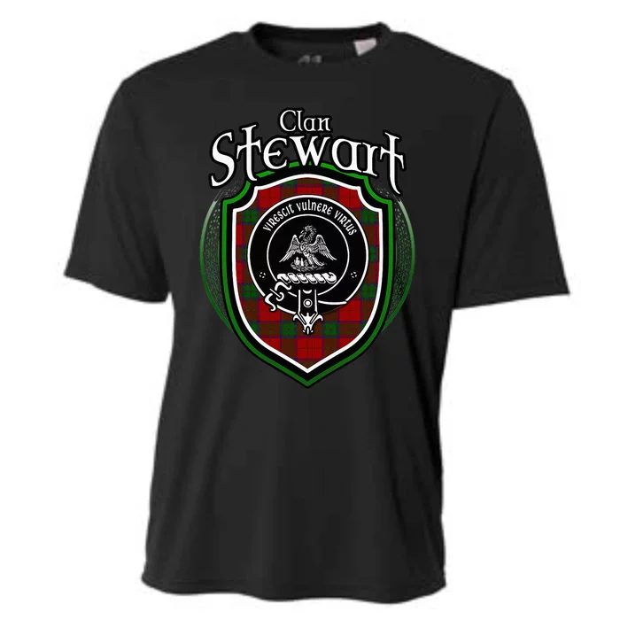 Stewart Clan Crest Scottish Clan Stewart Family Badge Cooling Performance Crew T-Shirt