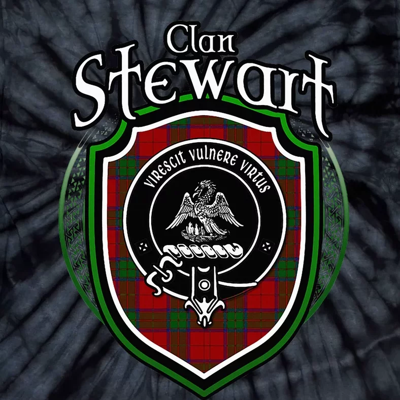 Stewart Clan Crest Scottish Clan Stewart Family Badge Tie-Dye T-Shirt