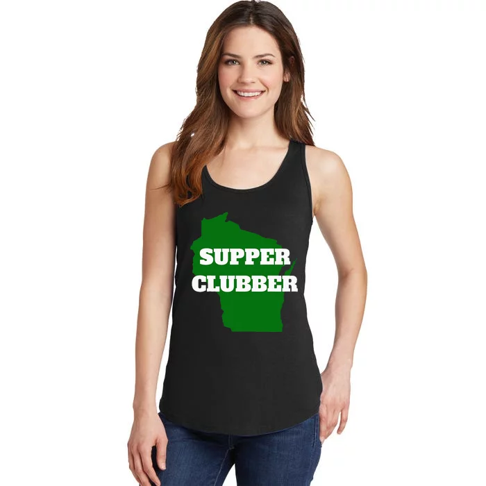 Supper Clubber Club Dining Restaurant Funny Wisconsin Ladies Essential Tank