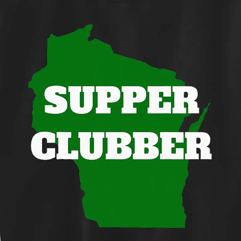 Supper Clubber Club Dining Restaurant Funny Wisconsin Kids Sweatshirt