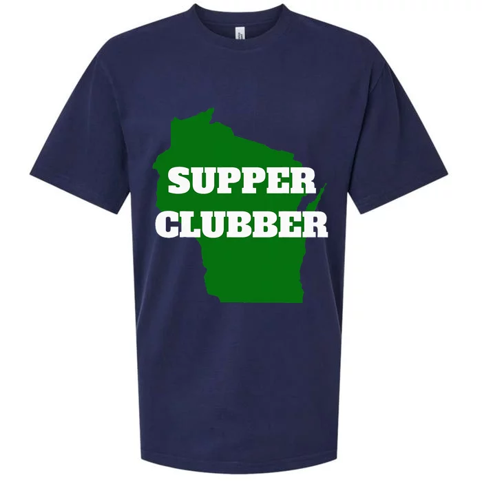 Supper Clubber Club Dining Restaurant Funny Wisconsin Sueded Cloud Jersey T-Shirt