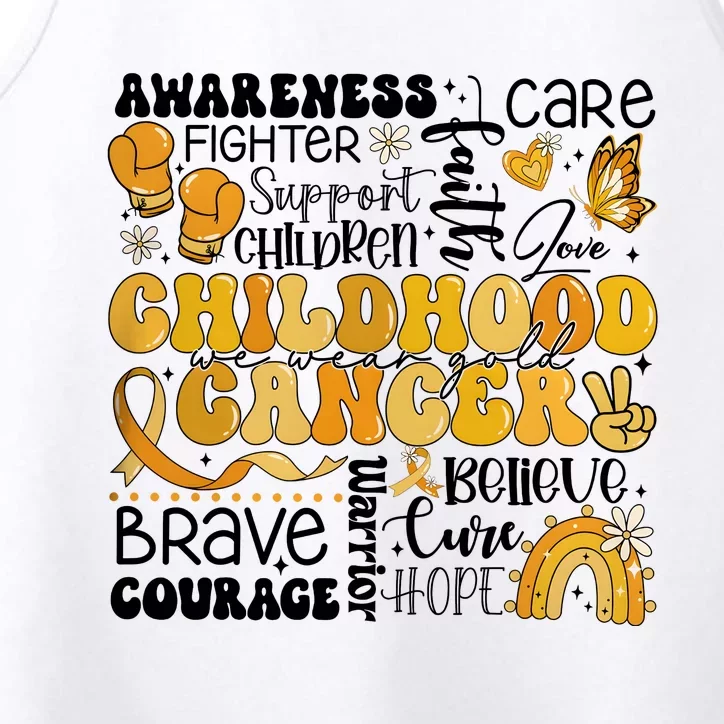 Support Children Childhood Cancer Awareness Performance Tank