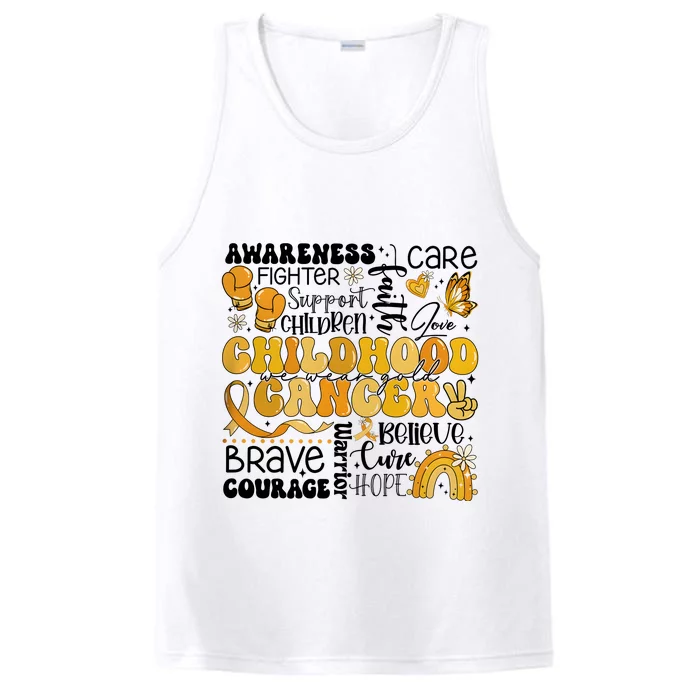 Support Children Childhood Cancer Awareness Performance Tank