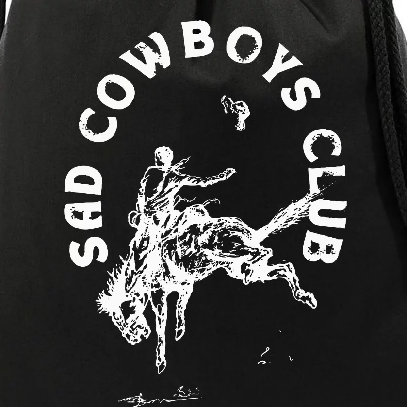 Sad Cowboy Club Drawstring Bag