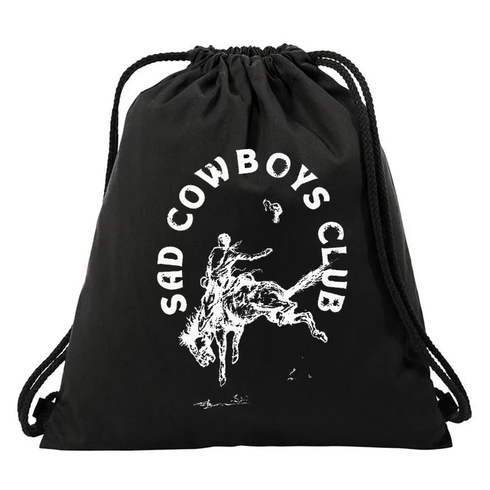 Sad Cowboy Club Drawstring Bag