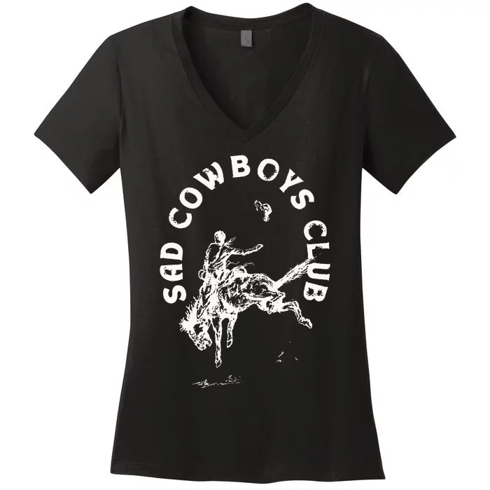 Sad Cowboy Club Women's V-Neck T-Shirt