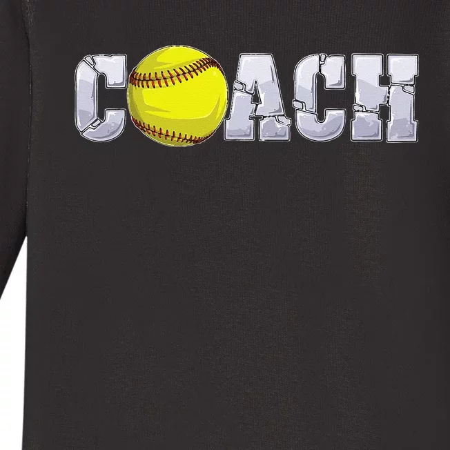 Softball Coach Coaching Assistant Coach Softball Team Men Baby Long Sleeve Bodysuit