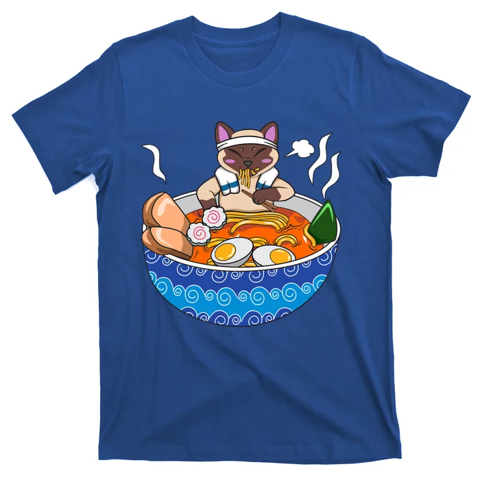 Siamese Cat Chillin Ra Kawaii Japanese Food Otaku Gift T-Shirt