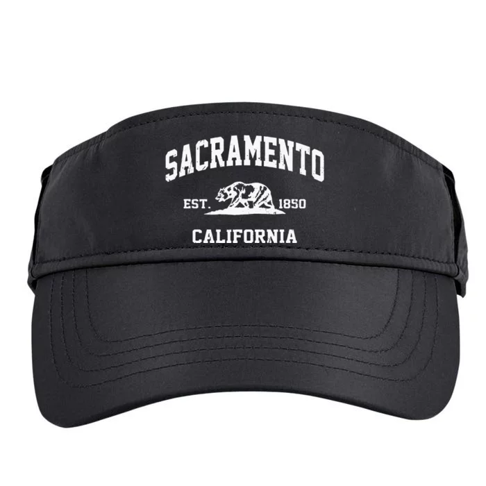 Sacramento California CA Vintage State Athletic Style Adult Drive Performance Visor