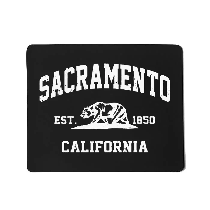 Sacramento California CA Vintage State Athletic Style Mousepad