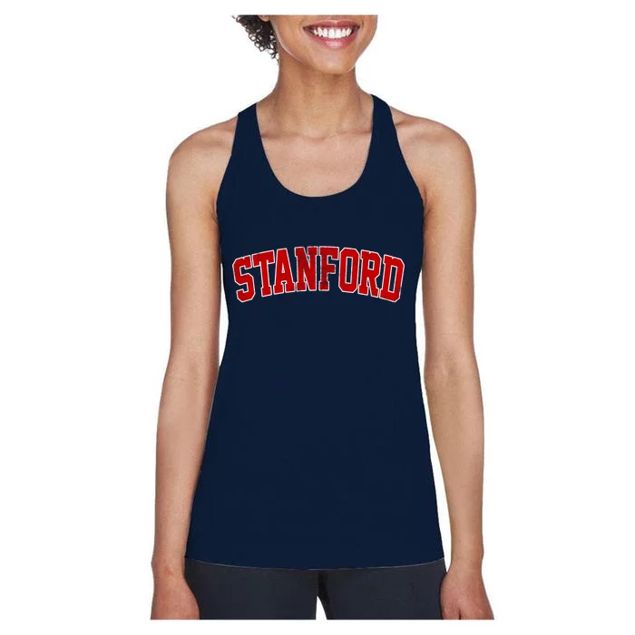 Stanford California CA Vintage Sports Logo Women's Racerback Tank