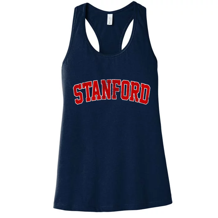 Stanford California CA Vintage Sports Logo Women's Racerback Tank