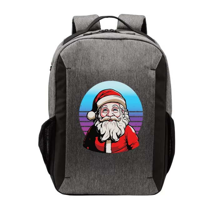 Santa Claus Christmas Red Suit Beard Smile Festive Holiday Vector Backpack