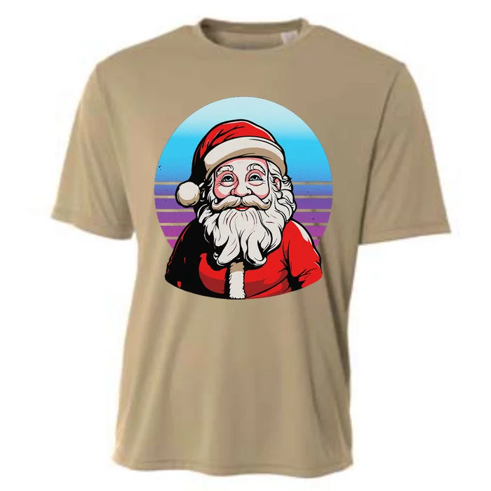 Santa Claus Christmas Red Suit Beard Smile Festive Holiday Cooling Performance Crew T-Shirt