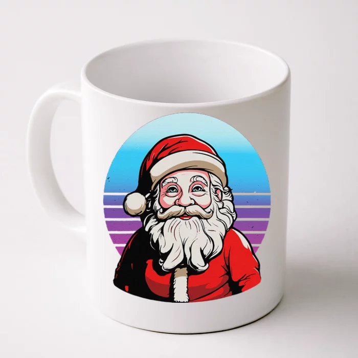 Santa Claus Christmas Red Suit Beard Smile Festive Holiday Front & Back Coffee Mug