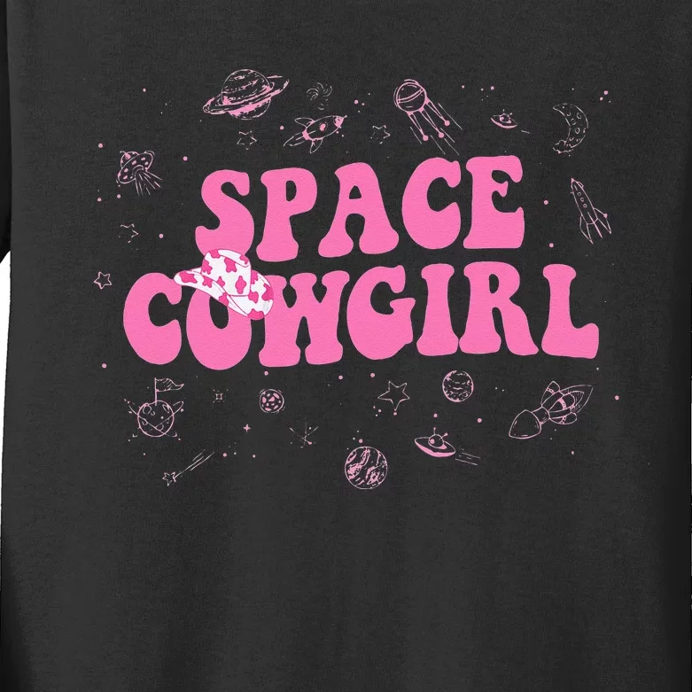 Space Cowgirl Costume For Teens Women Retro Groovy 70s Kids Long Sleeve Shirt