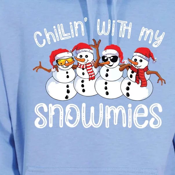 Snowman Christmas Chillin With My Snowmies Ugly Gift Unisex Surf Hoodie