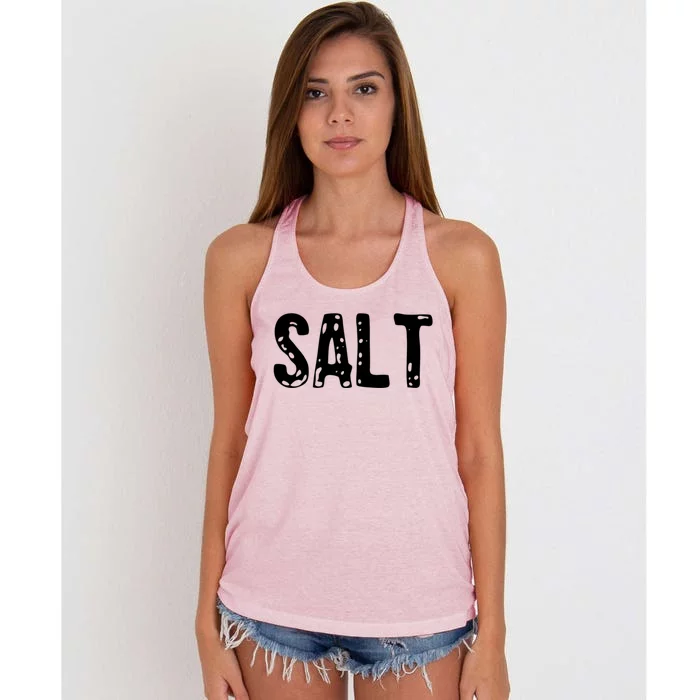 Salt Costume Couple Salt And Pepper Costume Gift Women's Knotted Racerback Tank