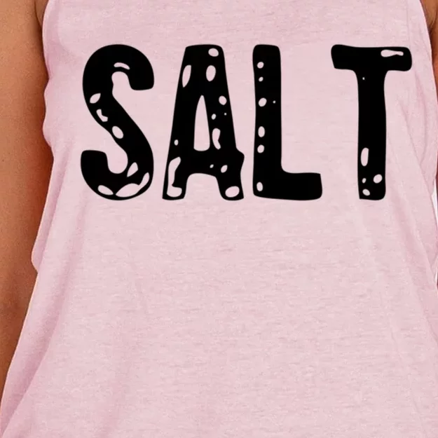 Salt Costume Couple Salt And Pepper Costume Gift Women's Knotted Racerback Tank