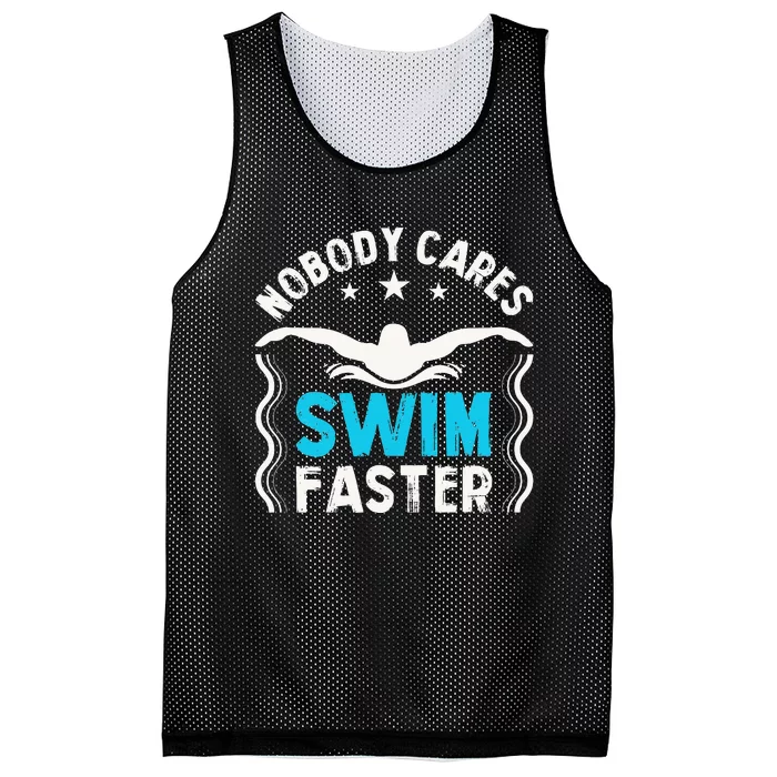 Swimming Coach Coaching Nobody Cares Swim Faster Mesh Reversible Basketball Jersey Tank