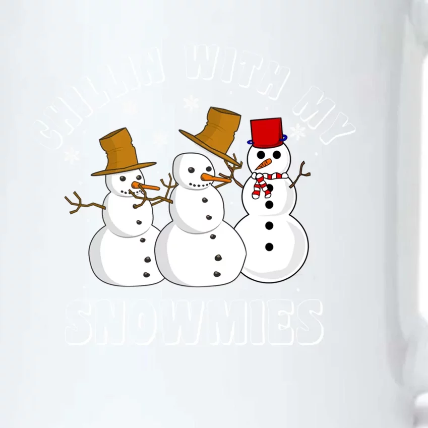 Snow Christmas Chillin With My Snowmies Ugly Xmas Gift Black Color Changing Mug