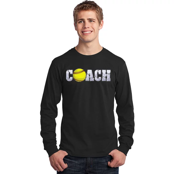 Softball Coach Coaching Assistant Coach Softball Team Long Sleeve Shirt