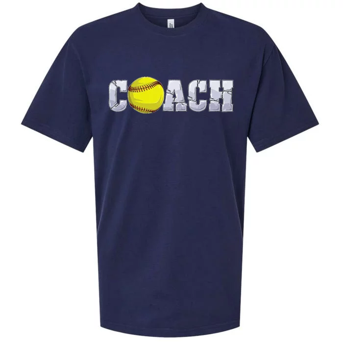 Softball Coach Coaching Assistant Coach Softball Team Sueded Cloud Jersey T-Shirt