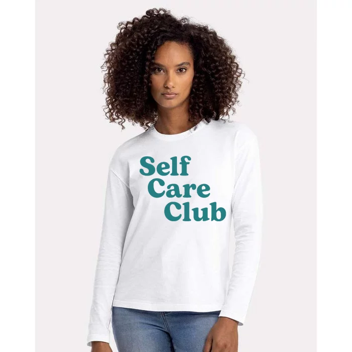 Self Care Club Inspiring Aesthetic Self Love Womens Cotton Relaxed Long Sleeve T-Shirt