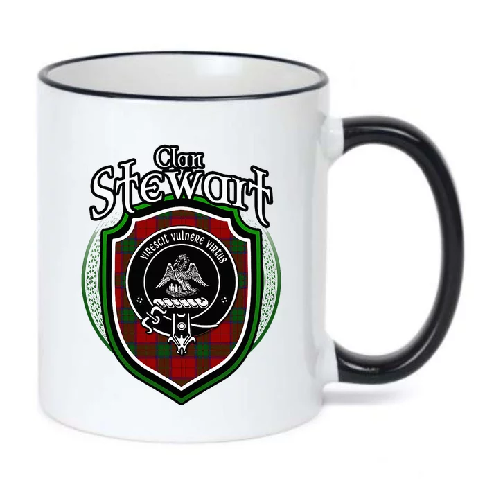 Stewart Clan Crest Scottish Clan Stewart Family Badge Black Color Changing Mug