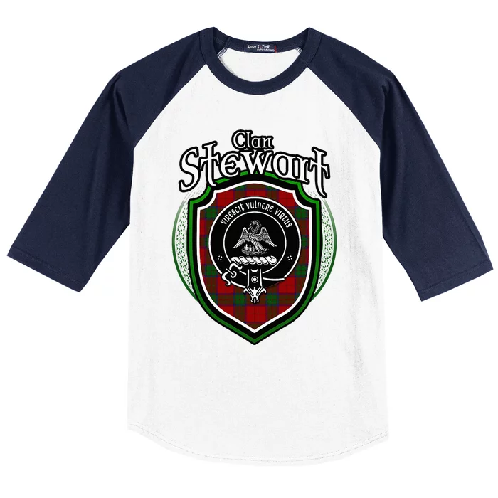 Stewart Clan Crest Scottish Clan Stewart Family Badge Baseball Sleeve Shirt