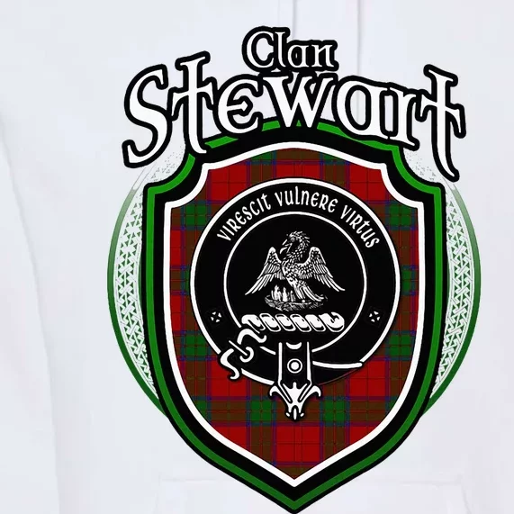 Stewart Clan Crest Scottish Clan Stewart Family Badge Premium Hoodie