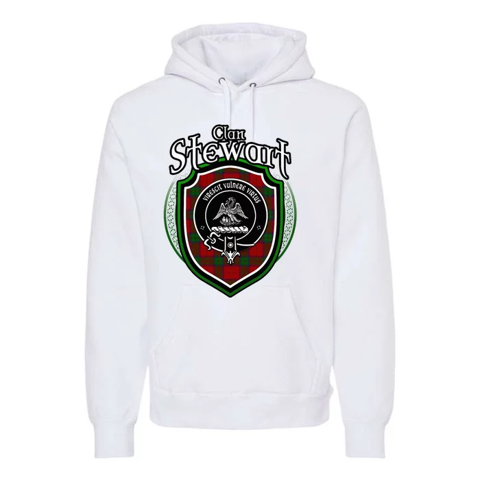 Stewart Clan Crest Scottish Clan Stewart Family Badge Premium Hoodie