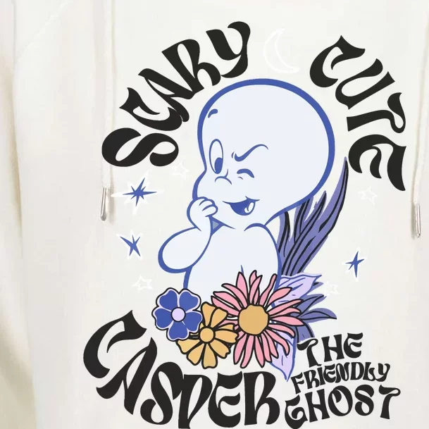 Scary Cure Casper The Friendly Ghost Womens Funnel Neck Pullover Hood