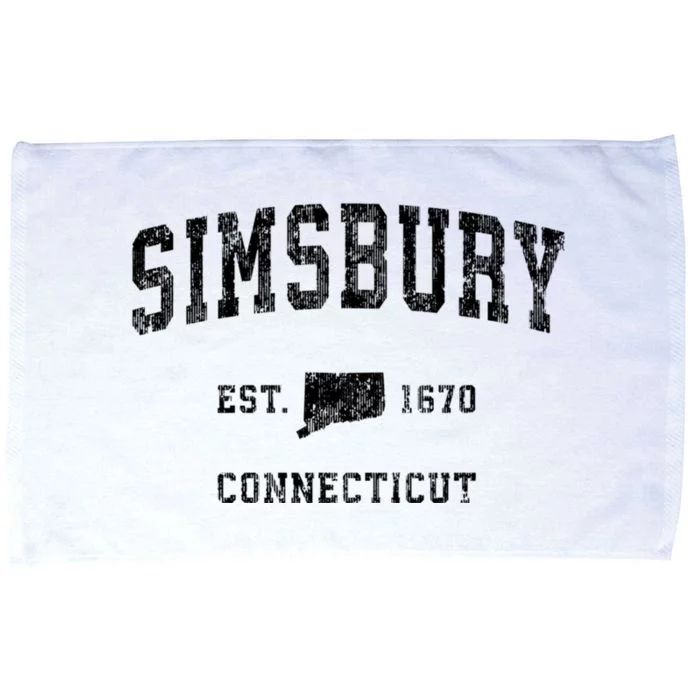 Simsbury Connecticut Ct Vintage Established Athletic Sports Design Microfiber Hand Towel