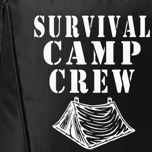 Survival Camp Crew Funny Quotes Prepper Outdoor Camping City Backpack