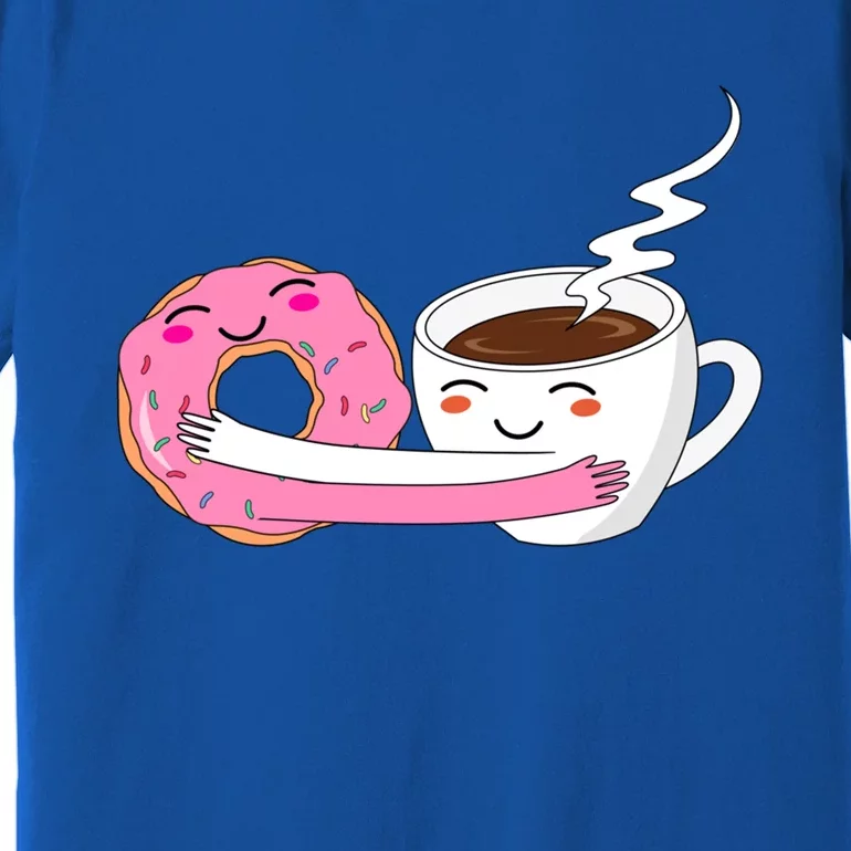 Super Cute Coffee And Donut Valentines Day Gift Premium T-Shirt