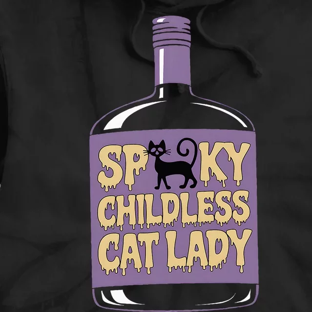 Spooky Childless Cat Lady Funny Halloween Kamala Harris Tie Dye Hoodie