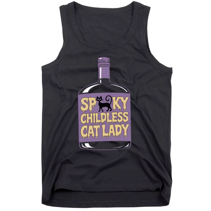 Spooky Childless Cat Lady Funny Halloween Kamala Harris Tank Top