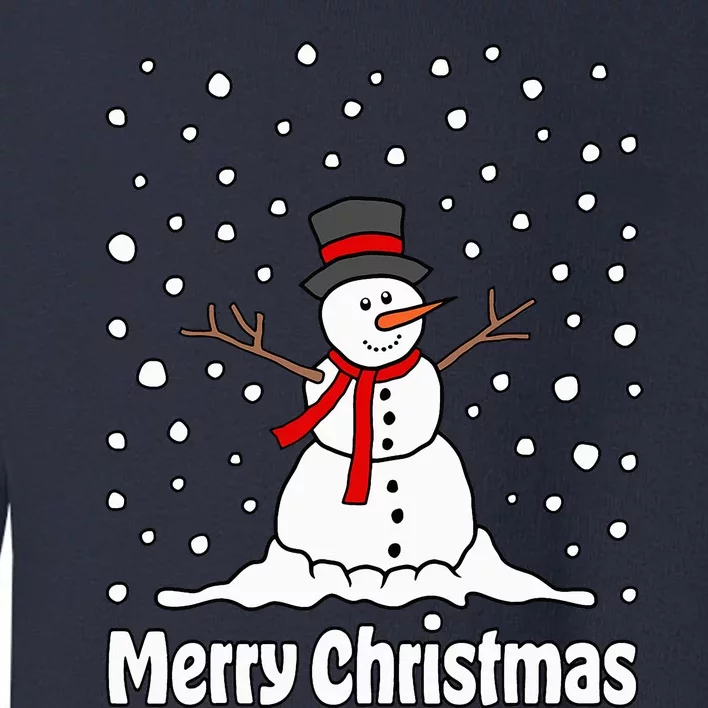 Snowman Christmas Cute Winter Funny Merry Christmas Toddler Sweatshirt