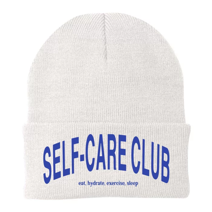 Self Care Club Eat Hydrate Exercise Sleep Knit Cap Winter Beanie