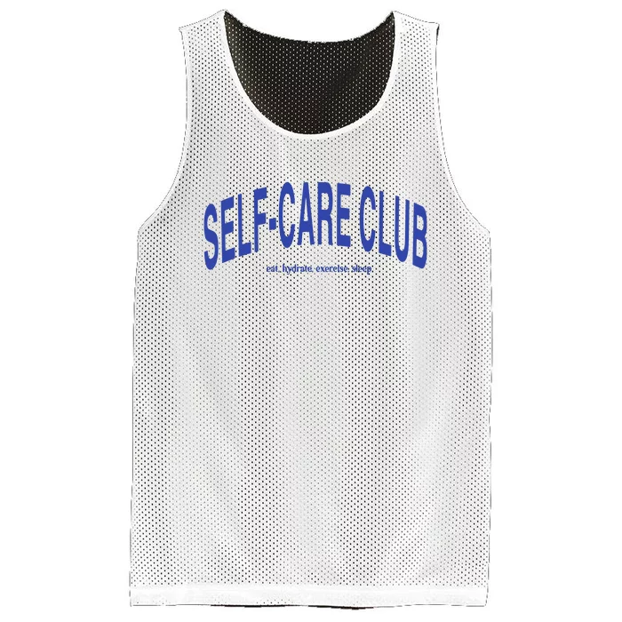 Self Care Club Eat Hydrate Exercise Sleep Mesh Reversible Basketball Jersey Tank