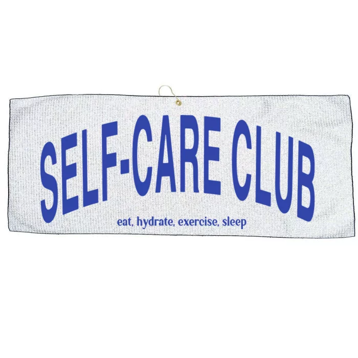 Self Care Club Eat Hydrate Exercise Sleep Large Microfiber Waffle Golf Towel