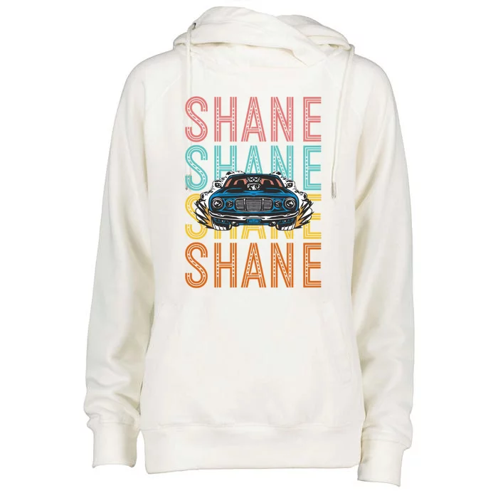 Shane Custom Car Racing Hobbyist Gift Womens Funnel Neck Pullover Hood